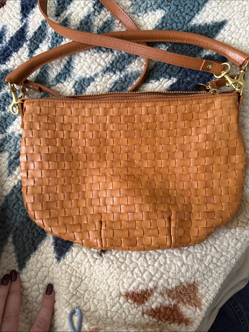 Clare V. Petite Moyen Crossbody Bag in Tan - Picture 6 of 8